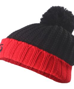 Head First Protective Curling Headgear: Toque - Black With Red