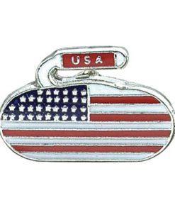 USA Flag Curling Pin